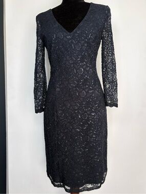Banana Republic x L'Wren Scott Navy Lace Sheath Dress 4
